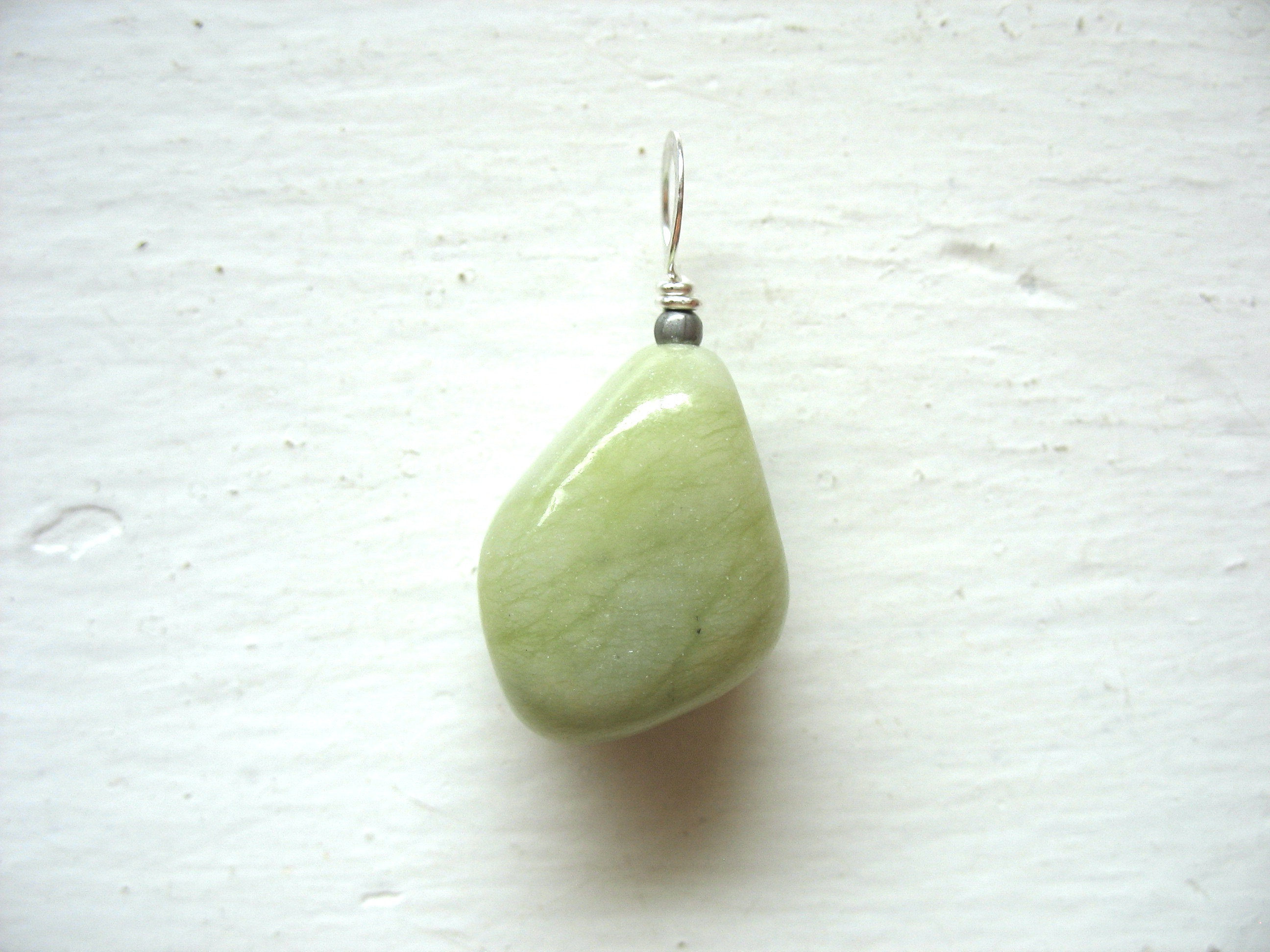Green Serpentine Gemstone Pendant Necklace Jewelry Handmade In Usa