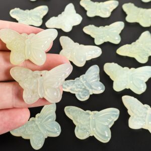 Hand-Carved Green Butterfly Serpentine Jade Pendant Grade AA Natural One of a Kind Gemstone Hand-Carved Green Butterfly Serpentine Jade Pendant Grade AA Natural One of a Kind Gemstone