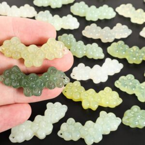 Hand-carved Smooth-surface Flower Serpentine Jade Pendant Natural One Of A Kind Gemstone Neckalce Hand-carved Smooth-surface Flower Serpentine Jade Pendant Natural One Of A Kind Gemstone Neckalce