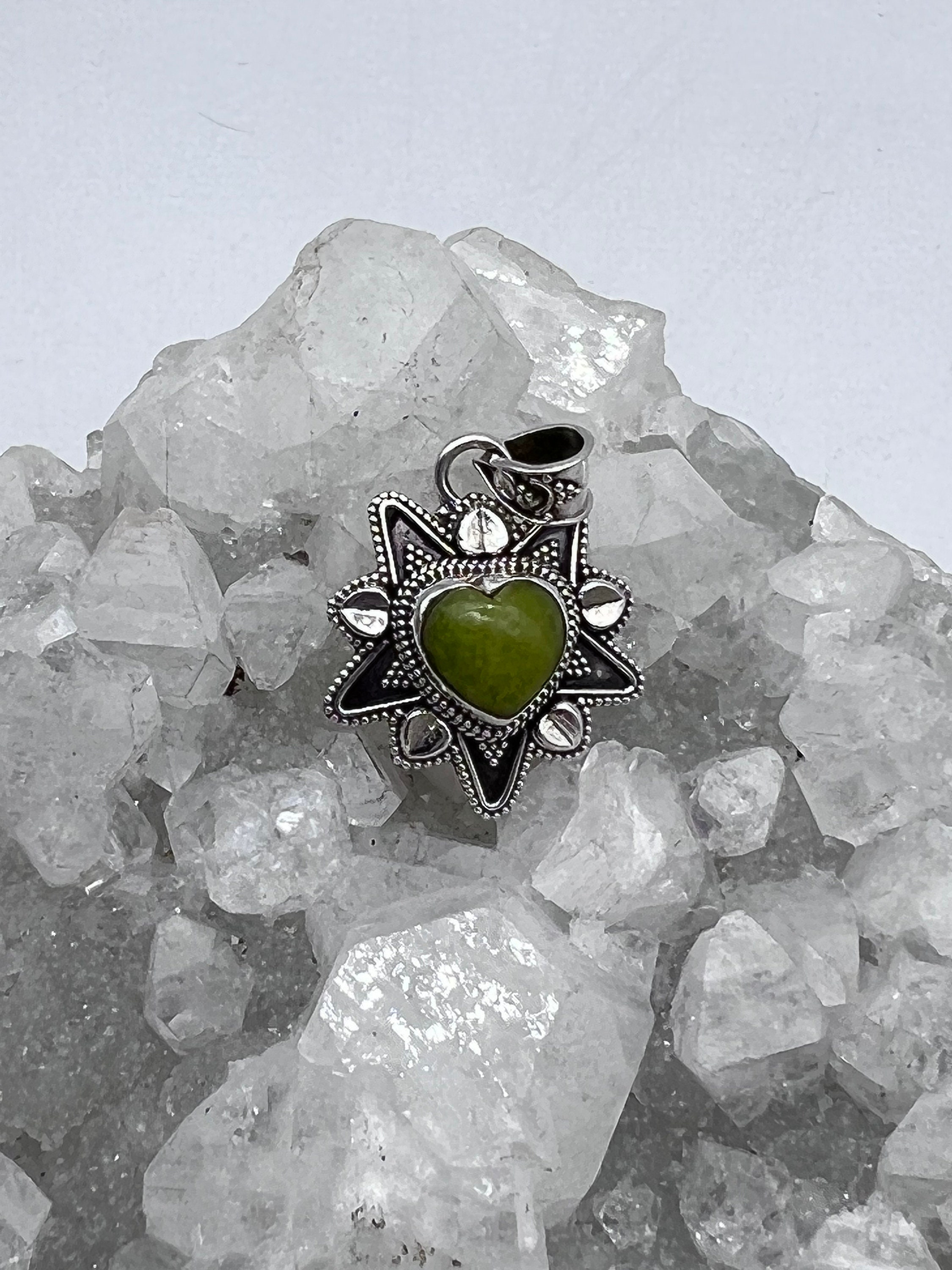 Serpentine Heart Pendant