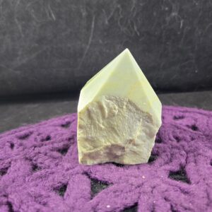 Serpentine Top Polished Crystal Point Stones Crystals Natural Green Unique Display Self standing India