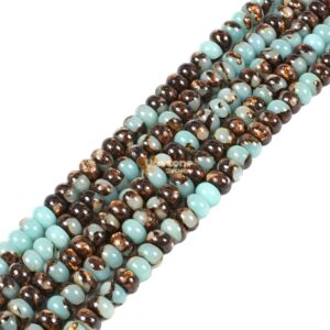 6mm Copper Serpentine Rondelle Loose Gemstone Beads Diy Jewelry Making Bead 15.5" 6mm Copper Serpentine Rondelle Loose Gemstone Beads Diy Jewelry Making Bead 15.5"
