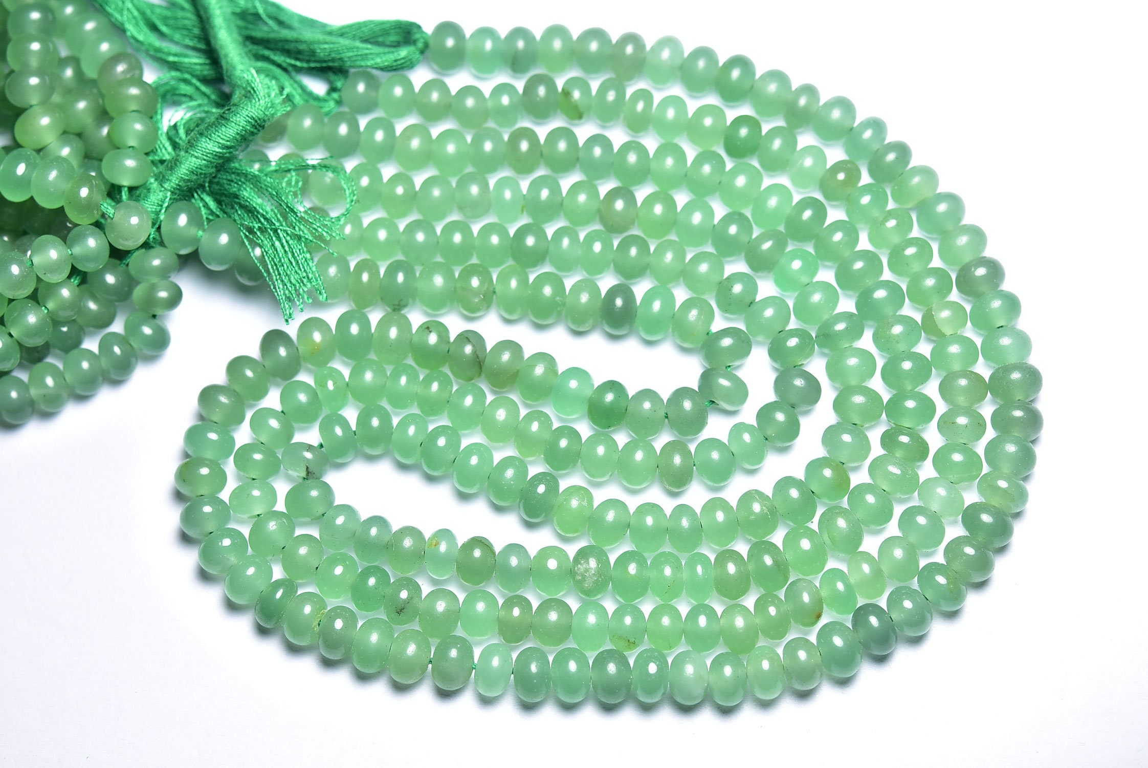 Serpentine Rondelle Beads - 13 Inches - Natural Smooth Serpentine Rondelle - Size Is 5.5 - 6 Mm #2658