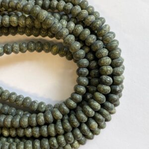 Natural Serpentine Rondelle Gemstone Bead--8x5mm~ -15.5 inch strand- Natural Serpentine Rondelle Gemstone Bead--8x5mm~ -15.5 inch strand-