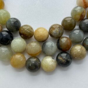 10mm New Jade Gemstone Beads. 15” Strands Of Round Beads, About 38 Per Strand. Rainbow Serpentine. Flower Jade. 10mm New Jade Gemstone Beads. 15” Strands Of Round Beads, About 38 Per Strand. Rainbow Serpentine. Flower Jade.