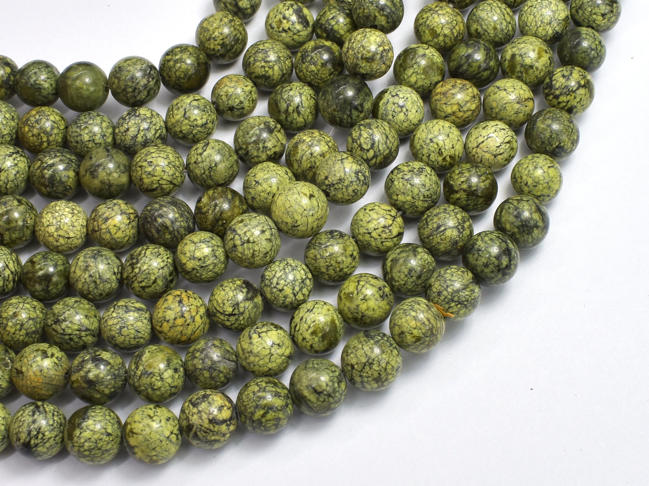 Serpentine 8mm(8.5mm) Round Beads, 15 Inch, Approx. 45 Beads, Hole 1mm (395054005) Serpentine 8mm(8.5mm) Round Beads, 15 Inch, Approx. 45 Beads, Hole 1mm (395054005)