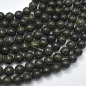 Serpentine Beads, 8mm(8.5mm) Round Beads, 15 Inch, Full Strand, Approx. 46 Beads, Hole 1mm (395054002) Serpentine Beads, 8mm(8.5mm) Round Beads, 15 Inch, Full Strand, Approx. 46 Beads, Hole 1mm (395054002)
