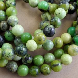 Green Serpentine Beads (Round)(Smooth)(4mm)(6mm)(8mm)(10mm)(16"Strand) Green Serpentine Beads (Round)(Smooth)(4mm)(6mm)(8mm)(10mm)(16"Strand)