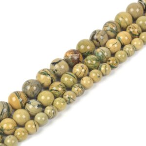 Khaki Geen Serpentine Round Ball Loose Beads Diy Jewelry Making Beads Strand 6mm 8mm 10mm Khaki Geen Serpentine Round Ball Loose Beads Diy Jewelry Making Beads Strand 6mm 8mm 10mm