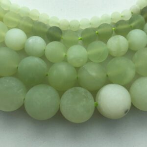 Matte Serpentine Gemstone Beads. Full 15" Strand Of A Grade Round Beads, Available 4-12mm. Light Green "jade". Also Called New Jade. Matte Serpentine Gemstone Beads. Full 15" Strand Of A Grade Round Beads, Available 4-12mm. Light Green "jade". Also Called New Jade.
