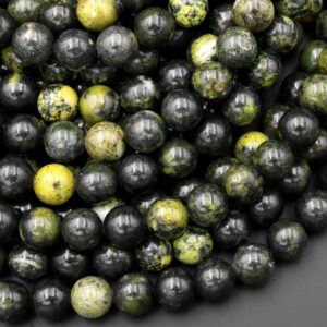 Natural Green Iron Serpentine Jade Round Beads 8mm 15.5" Strand Natural Green Iron Serpentine Jade Round Beads 8mm 15.5" Strand
