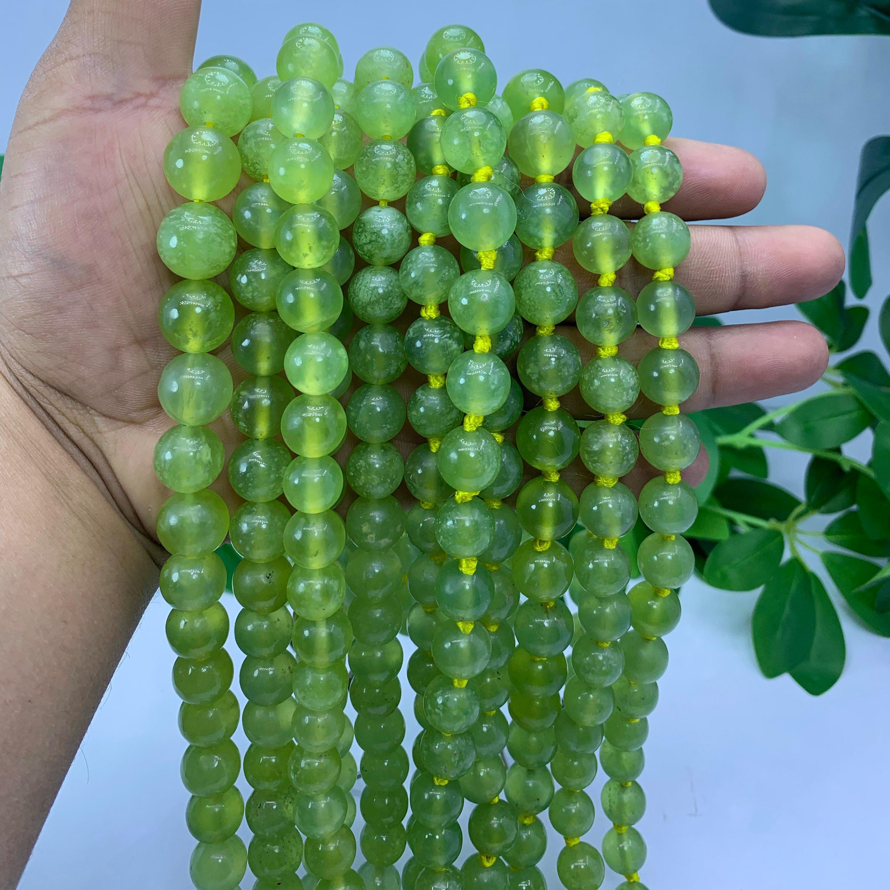 Polished Green Serpentine Round Beads Strand, 12.88mm Gemstone Jewelry Making Polished Green Serpentine Round Beads Strand, 12.88mm Gemstone Jewelry Making