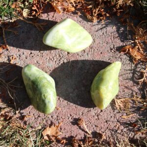 Dark Washington Serpentine Polished Palm Chunks #J-L Dark Washington Serpentine Polished Palm Chunks #J-L