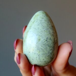 Serpentine Egg Spring Green Crystal Stone