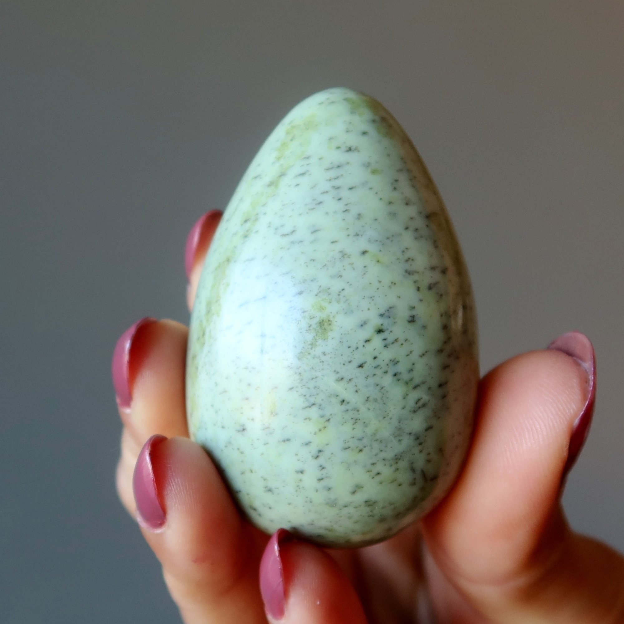Serpentine Egg Spring Green Crystal Stone