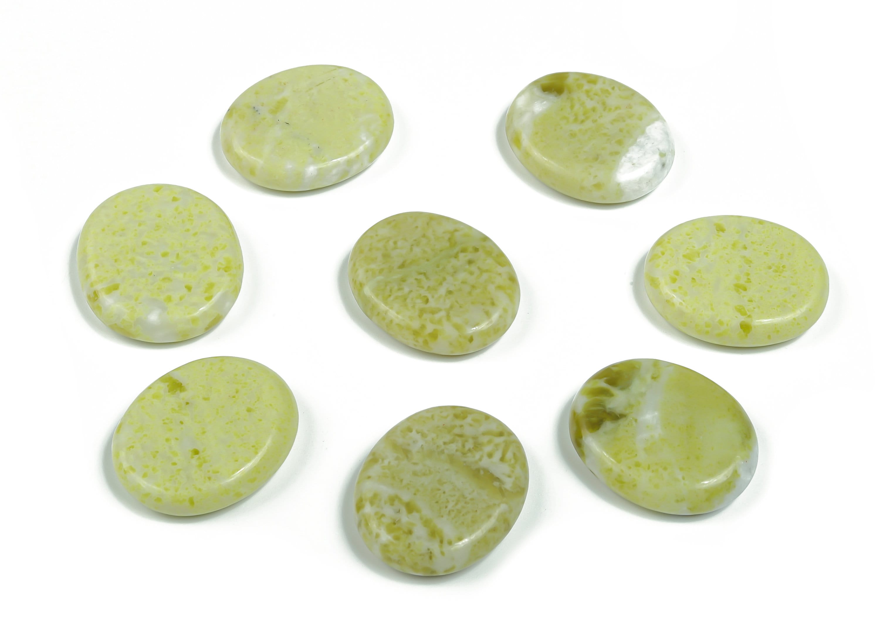 Serpentine Flat Disk - Slab Natural Stone – Flat Stone - Worry Stone - Healing Crystals – 30x25x7 - Fl1030