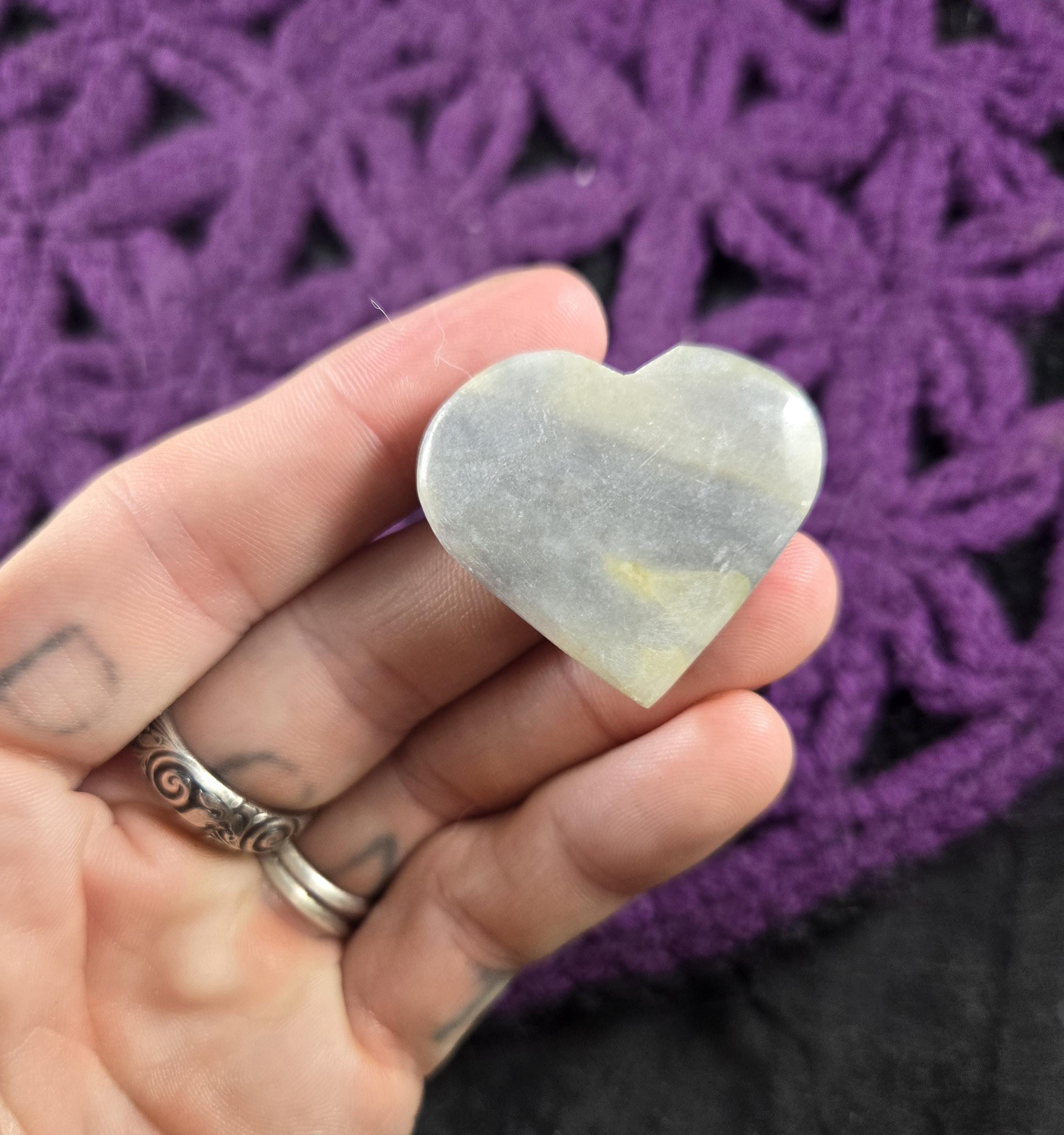 Infinite Serpentine Pocket Heart Light Green Stone Crystal Stones Crystals Polished Love Heart Shaped Chakra Pale Green Grey Serpentine Infinite Serpentine Pocket Heart Light Green Stone Crystal Stones Crystals Polished Love Heart Shaped Chakra Pale Green Grey Serpentine