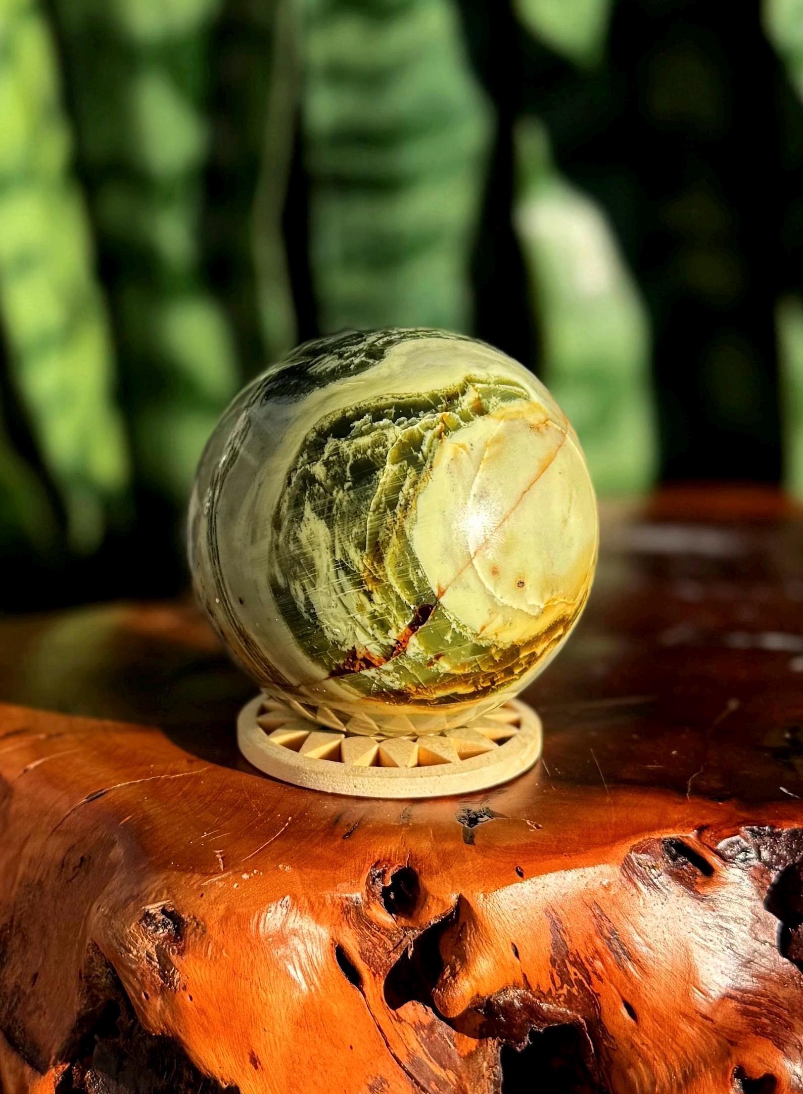 Infinity Serpentine Sphere W/ Stand - For Vitality, Spiritual Exploration & Meditation