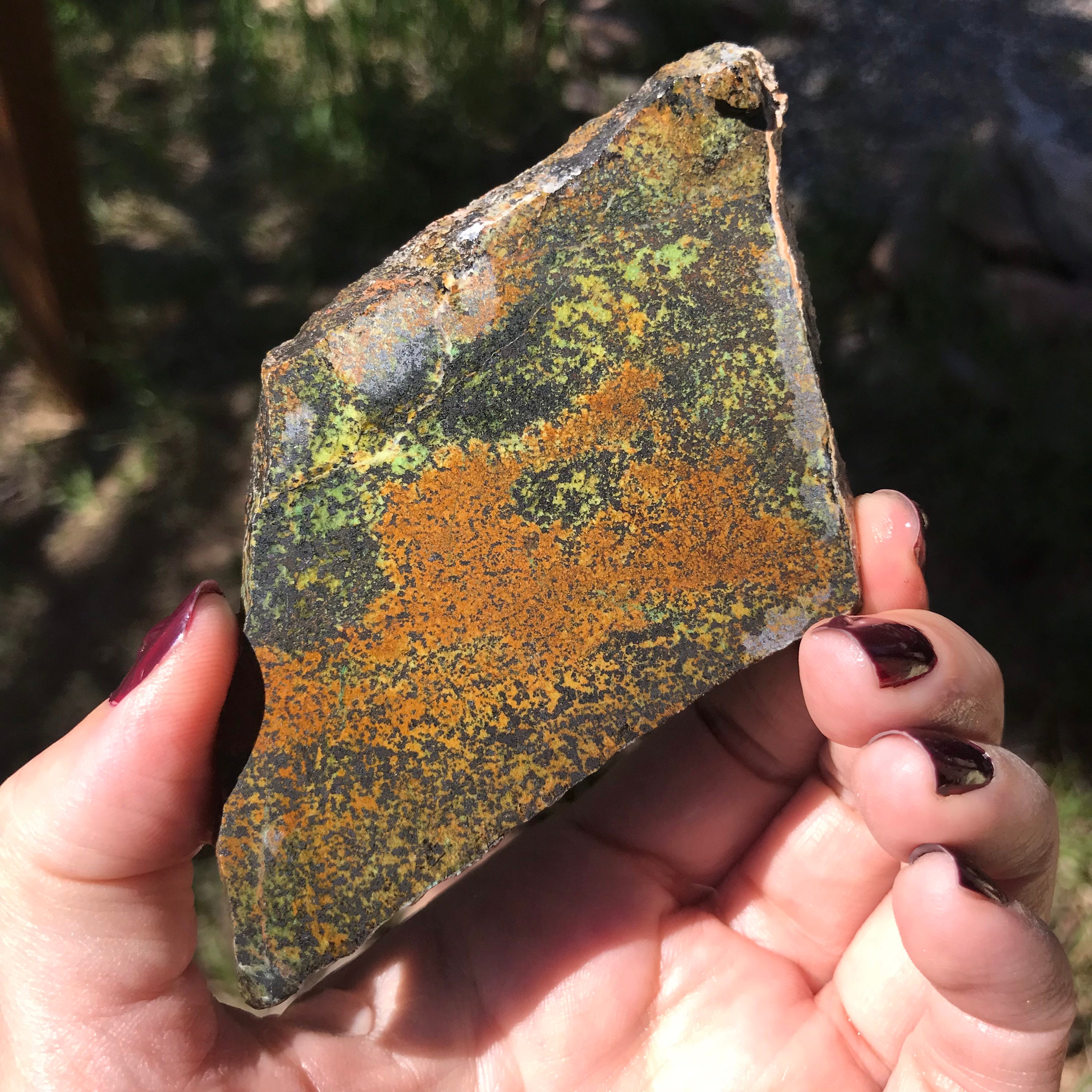 Serpentine Lapidary Slab Natural Stone Not Polished For Cabbing