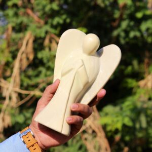Large 210MM Green Serpentine Angel Figurine: Reiki Healing Crystal Guardian Large 210MM Green Serpentine Angel Figurine: Reiki Healing Crystal Guardian
