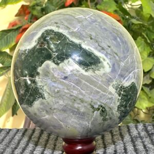 Large 22CM Green Serpentine Sphere: Metaphysical Aura, Meditation Stone Large 22CM Green Serpentine Sphere: Metaphysical Aura, Meditation Stone