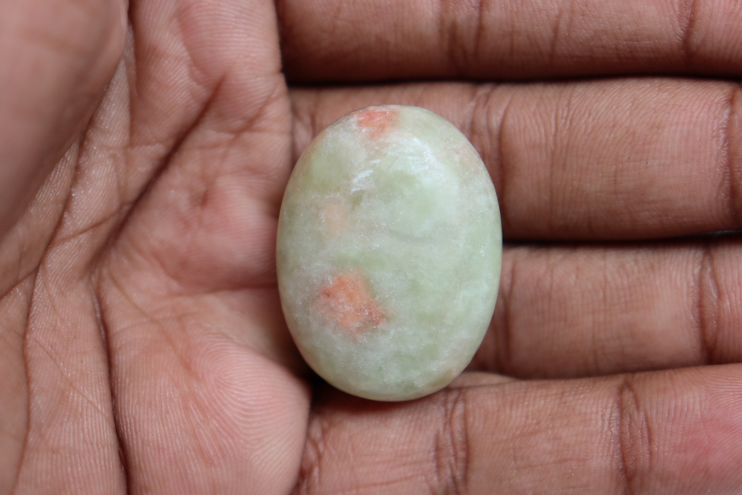 Natural Yellow Serpentine Palm Stone, Polished Yellow Serpentine Gemstone, Yellow Serpentine, Yellow Serpentine Pocket Stone, Yellow Stone