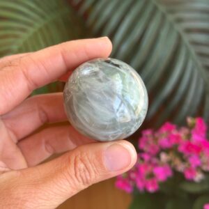 Rare Serpentine With Kammererite Sphere: Spiritual Growth Crystal
