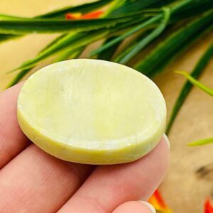 Serpentine Worry Stone, Healing Crystal Massage Thumb Stone, Pocket Gemstone Serpentine Worry Stone, Healing Crystal Massage Thumb Stone, Pocket Gemstone