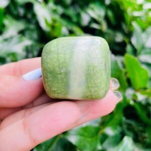 Light Green Tumbled Serpentine Crystal: Afghanistan Stone (30-60 grams) Light Green Tumbled Serpentine Crystal: Afghanistan Stone (30-60 grams)