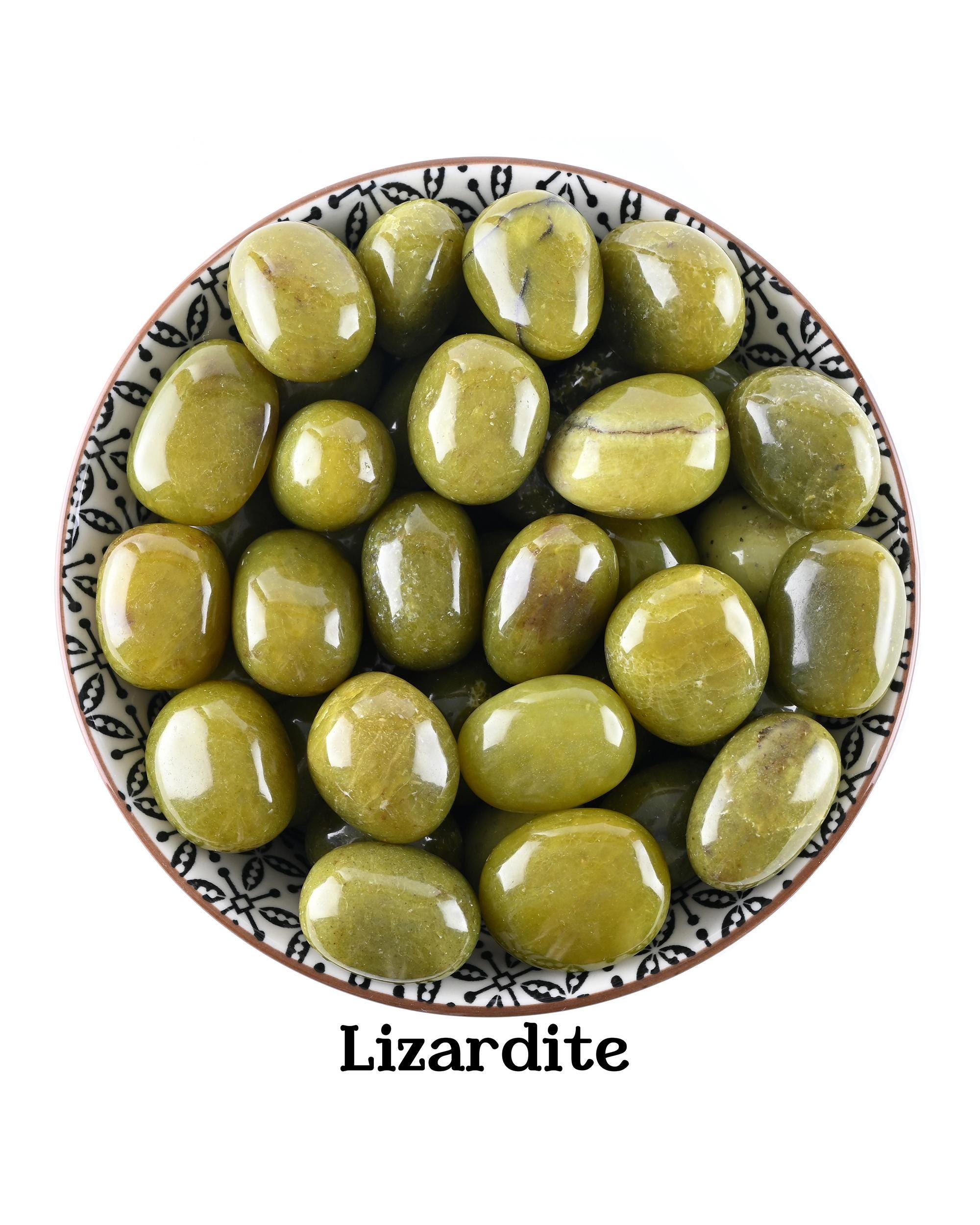 Rare Lizardite Tumbled Stone, Gift For Crystal Lovers, Natural Neon Green Serpentine Gemstone