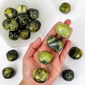 Serpentine Tumbled Stones - 1 Pc - Serpentine Tumbled Stones - 1 Pc -