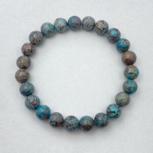8mm Shattuckite Gemstone Bracelet: Midnight Blue Crystal Stack