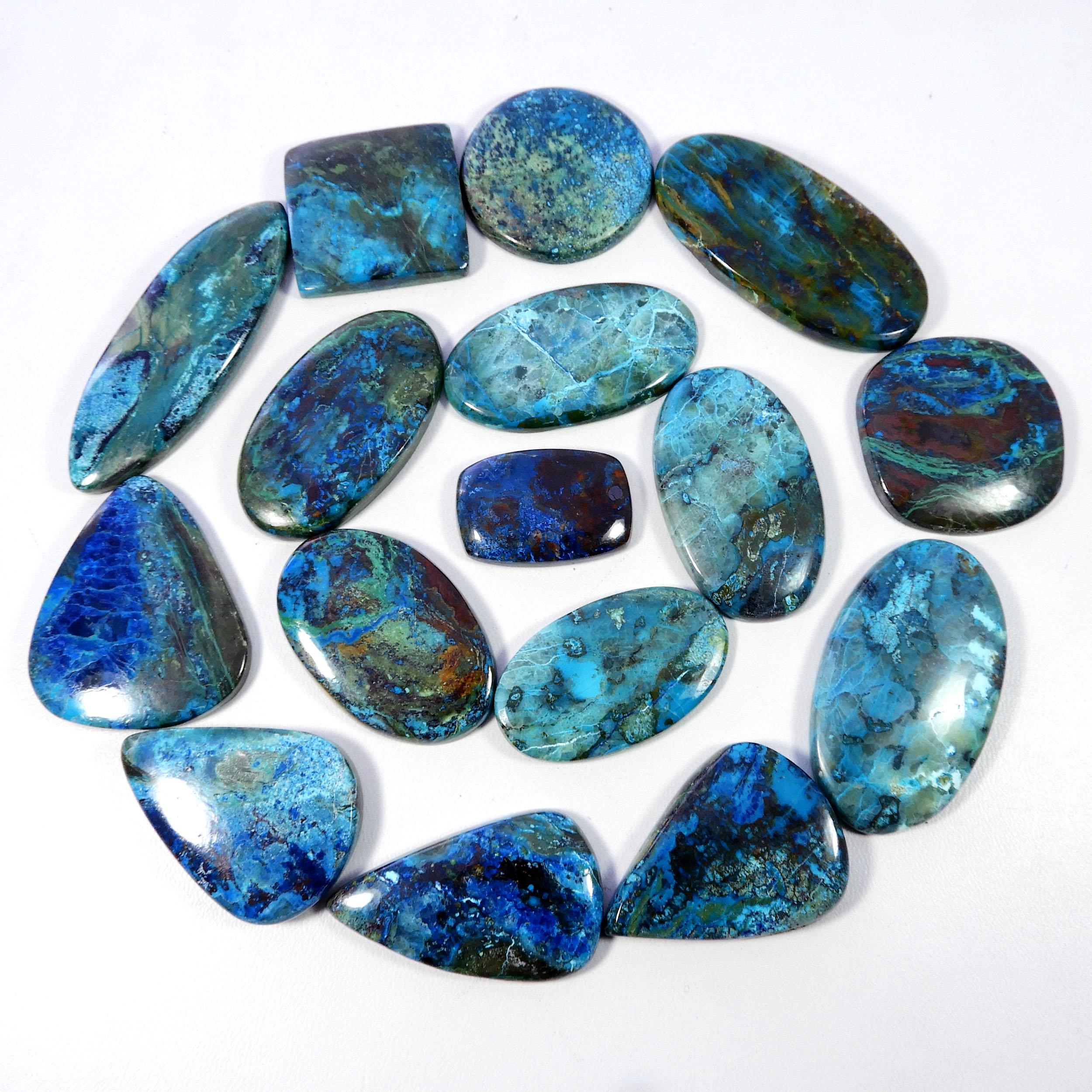 Charming~ Natural Shattuckite Cabochon. Shattuckite Gemstone. Polished Blue Shattuckite. Wholesale Mix Shape Shattuckite For Jewelry. Stm-