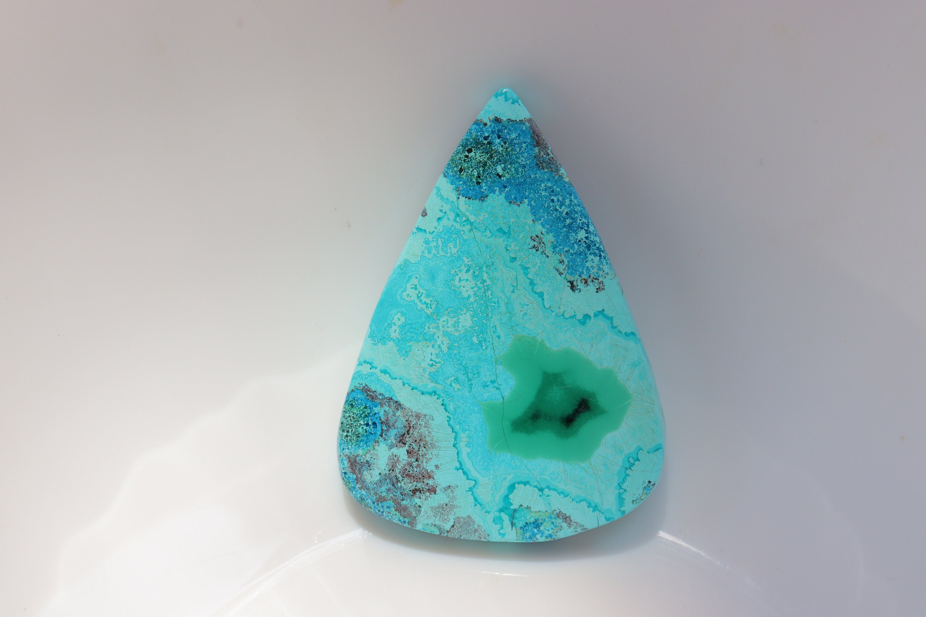 Collection Piece Shattuckite Cabochon, Natural Shattuckite Cabochon, Shattuckite Heart Stone, Shattuckite Stone For Jewelry Making