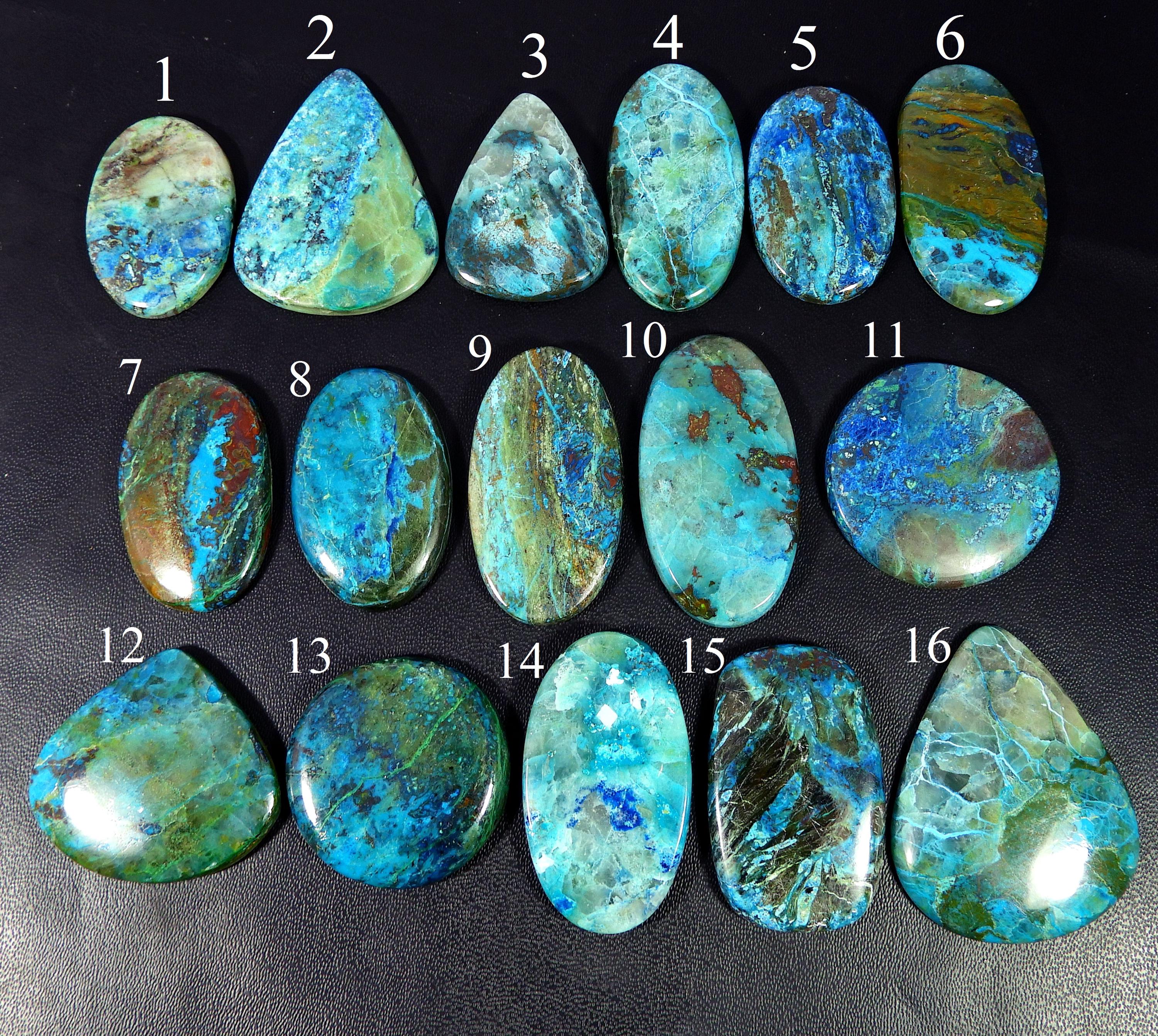 Shattuckite Gemstone. Blue Shattuckite. Massive~ Natural Shattuckite Cabochon. Mix Shape Shattuckite For Jewelry. Stm-b