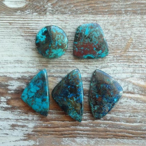 Shattuckite Cabochon, Natural Blue Gemstone Cabochon