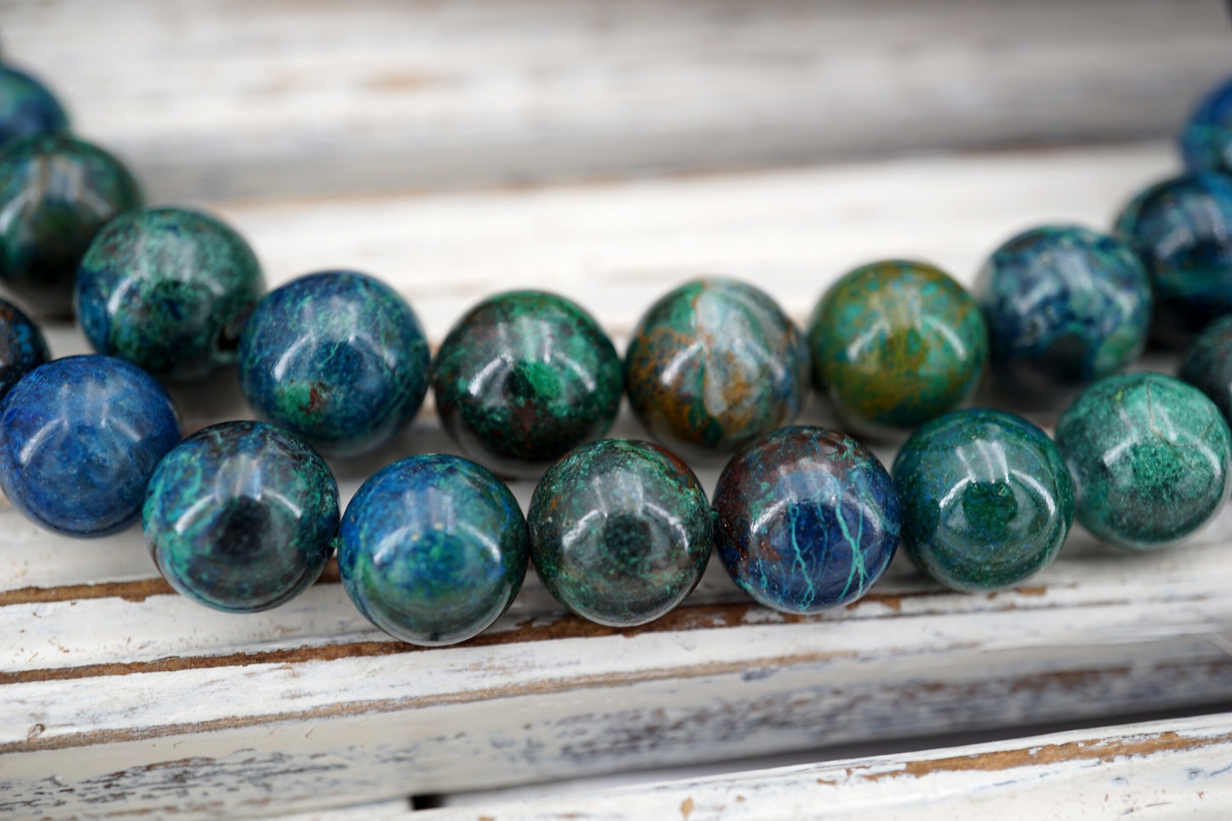 Shattuckite Round Beads 11.5mm (etb01015) Rarestone/unique Jewelry/vintage Jewelry/gemstone Necklace Shattuckite Round Beads 11.5mm (etb01015) Rarestone/unique Jewelry/vintage Jewelry/gemstone Necklace