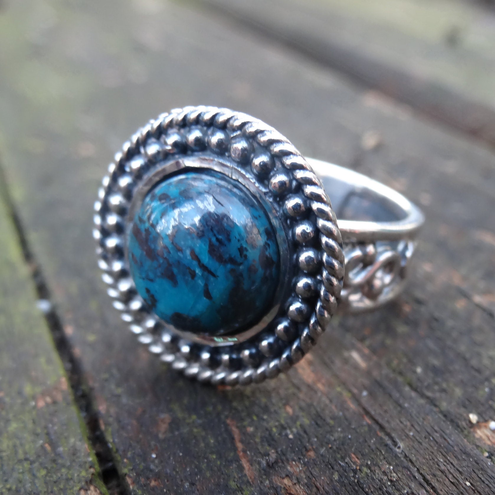Handmade Sterling Silver Shattuckite Ring – Size 6.5, Metaphysical Stone