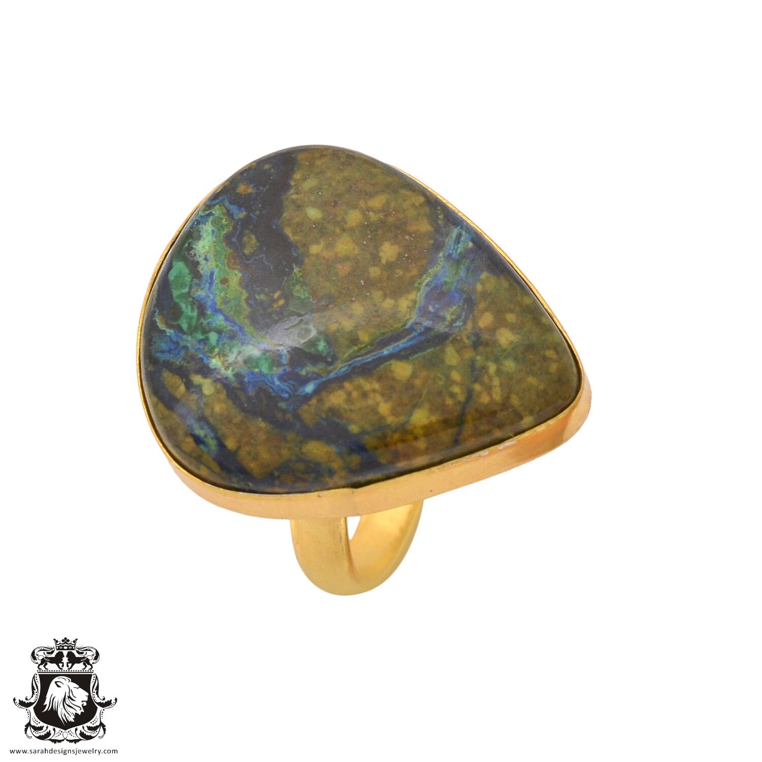 Shattuckite Ring Meditation Ring 24k Gold Ring Gpr1083 Shattuckite Ring Meditation Ring 24k Gold Ring Gpr1083