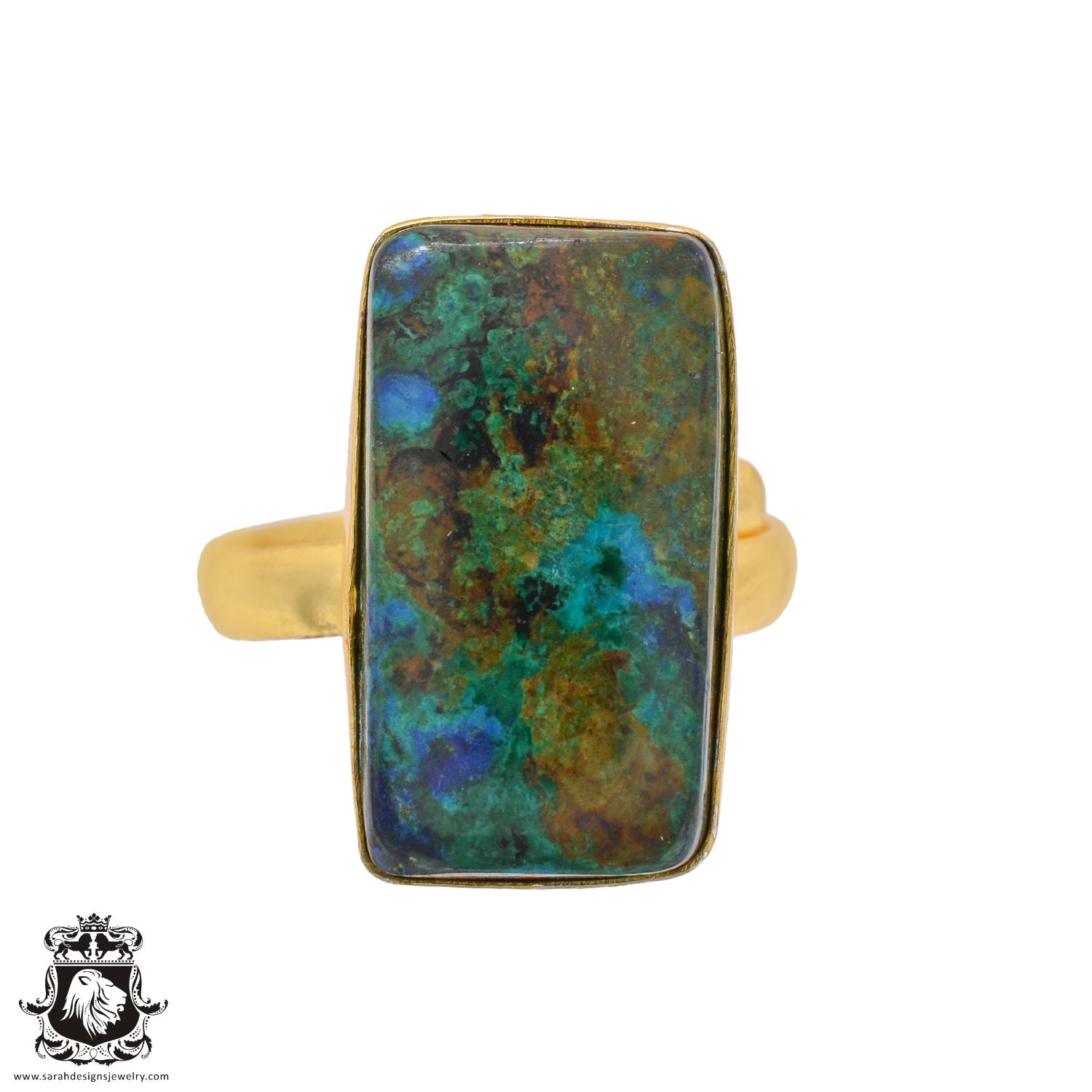 Shattuckite Ring Meditation Ring 24k Gold Ring Gpr1072 Shattuckite Ring Meditation Ring 24k Gold Ring Gpr1072