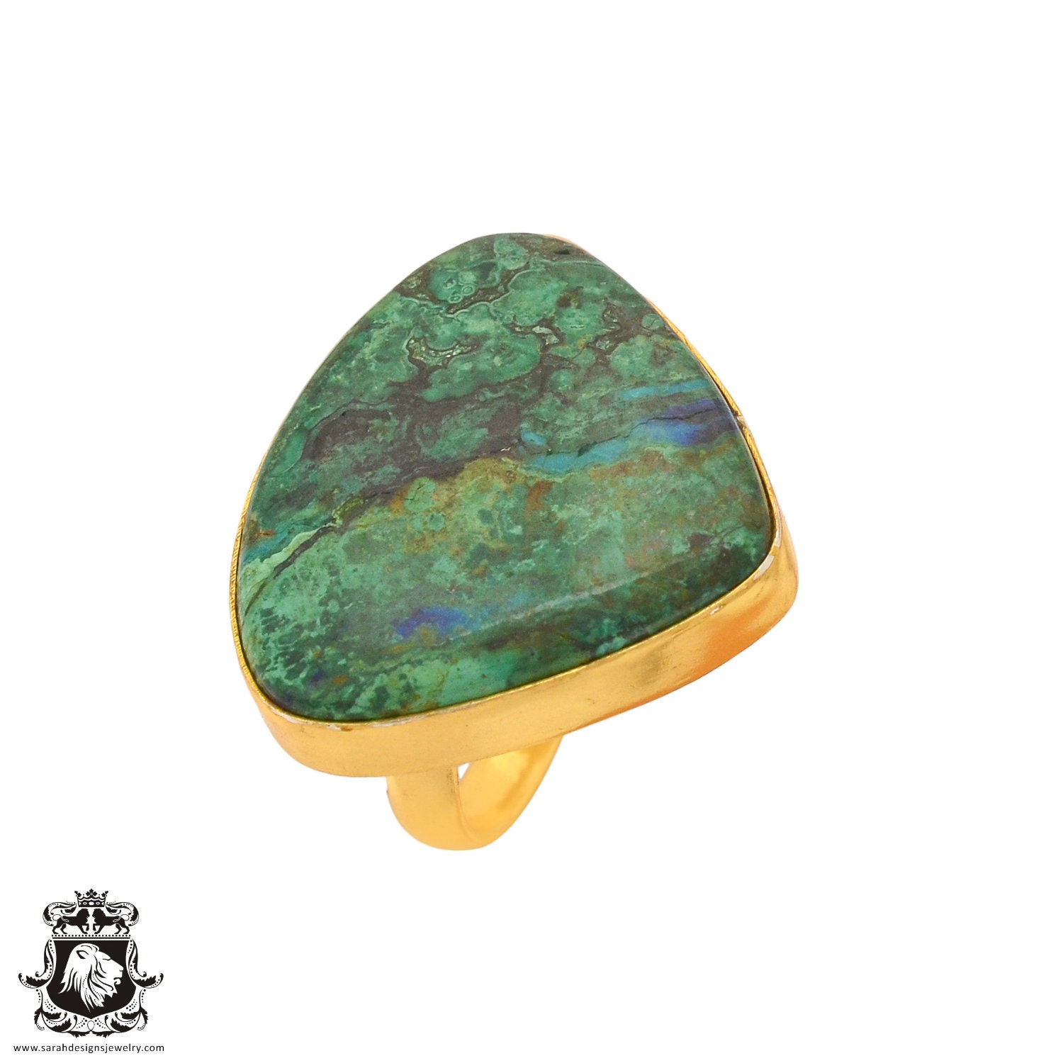 Shattuckite Ring Meditation Ring 24k Gold Ring Gpr1084 Shattuckite Ring Meditation Ring 24k Gold Ring Gpr1084