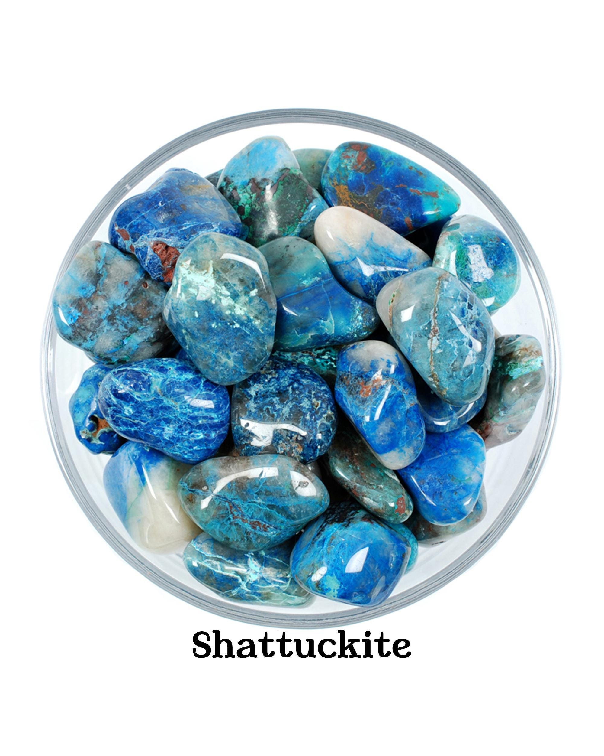 Shattuckite Tumbled Stone, Psychic Channelling, Throat And Third Eye Chakra Gem