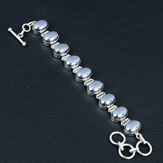 Shungite Gemstone Bracelet: 925 Sterling Silver Adjustable Chain Shungite Gemstone Bracelet: 925 Sterling Silver Adjustable Chain