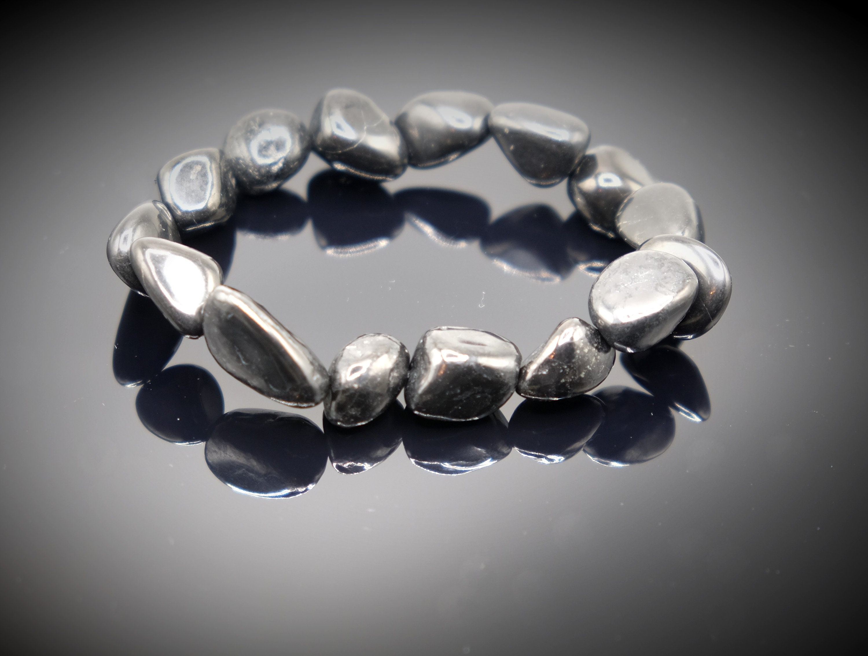 Shungite Large Pebble Nugget Bracelet