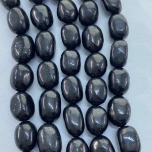 Black Shungite Nugget Gemstone Beads. 15” strand of 9x12mm nuggets, approx. 34 per strand. Ancient rock thought to be 2 Billion yrs. old. Black Shungite Nugget Gemstone Beads. 15” strand of 9x12mm nuggets, approx. 34 per strand. Ancient rock thought to be 2 Billion yrs. old.