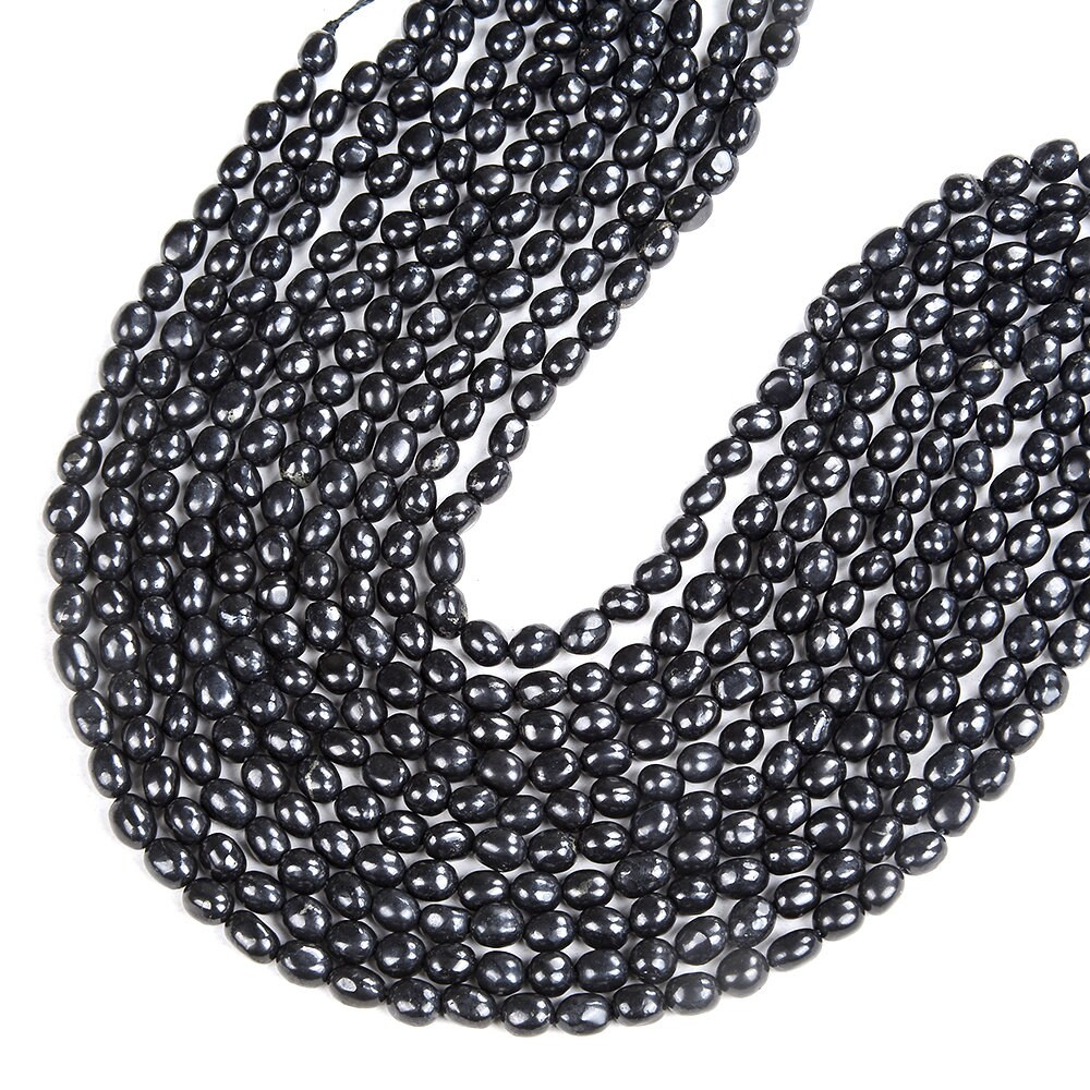 Natural Smooth Shungite Gemstone Grade Aaa Pebble Nugget 8x6mm Loose Beads (d47) Natural Smooth Shungite Gemstone Grade Aaa Pebble Nugget 8x6mm Loose Beads (d47)