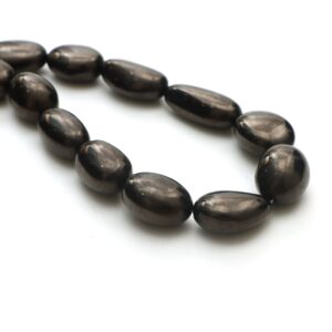 Shungite Smooth Tumble Beads, 15x19 Mm To 17x22 Mm, Shungite Jewelry Making Beads, Tumble Shape Shungite, 20 Inches Strand, Price Per Strand Shungite Smooth Tumble Beads, 15x19 Mm To 17x22 Mm, Shungite Jewelry Making Beads, Tumble Shape Shungite, 20 Inches Strand, Price Per Strand