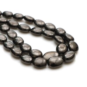 Shungite Smooth Tumble Beads, 5x7 Mm To 10x14 Mm, Shungite Jewelry Making Beads, Tumble Shape Shungite, 18 Inches Strand, Price Per Strand Shungite Smooth Tumble Beads, 5x7 Mm To 10x14 Mm, Shungite Jewelry Making Beads, Tumble Shape Shungite, 18 Inches Strand, Price Per Strand