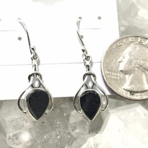 Black Shungite Abstract Earrings