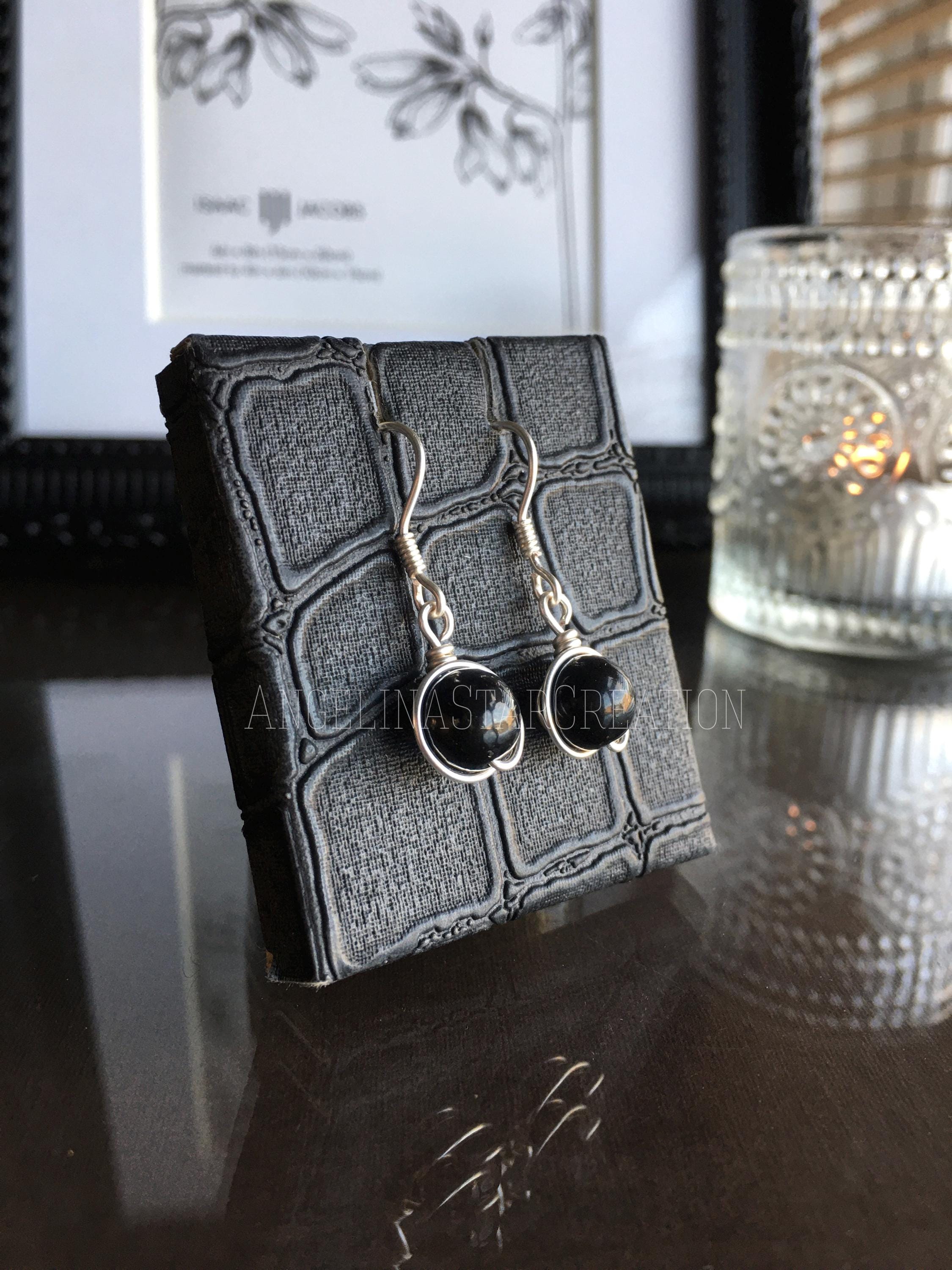 Shungite Dangle Earrings: Jewelry Gifts
